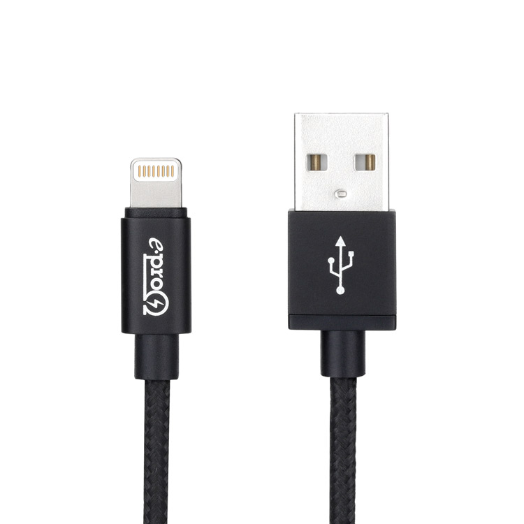 iPhone Cable,Nylon Braided USB to Lightning Cable– 6.5 Feet – Apple MFi Certified for iPhone/iPad/iPod(Black)